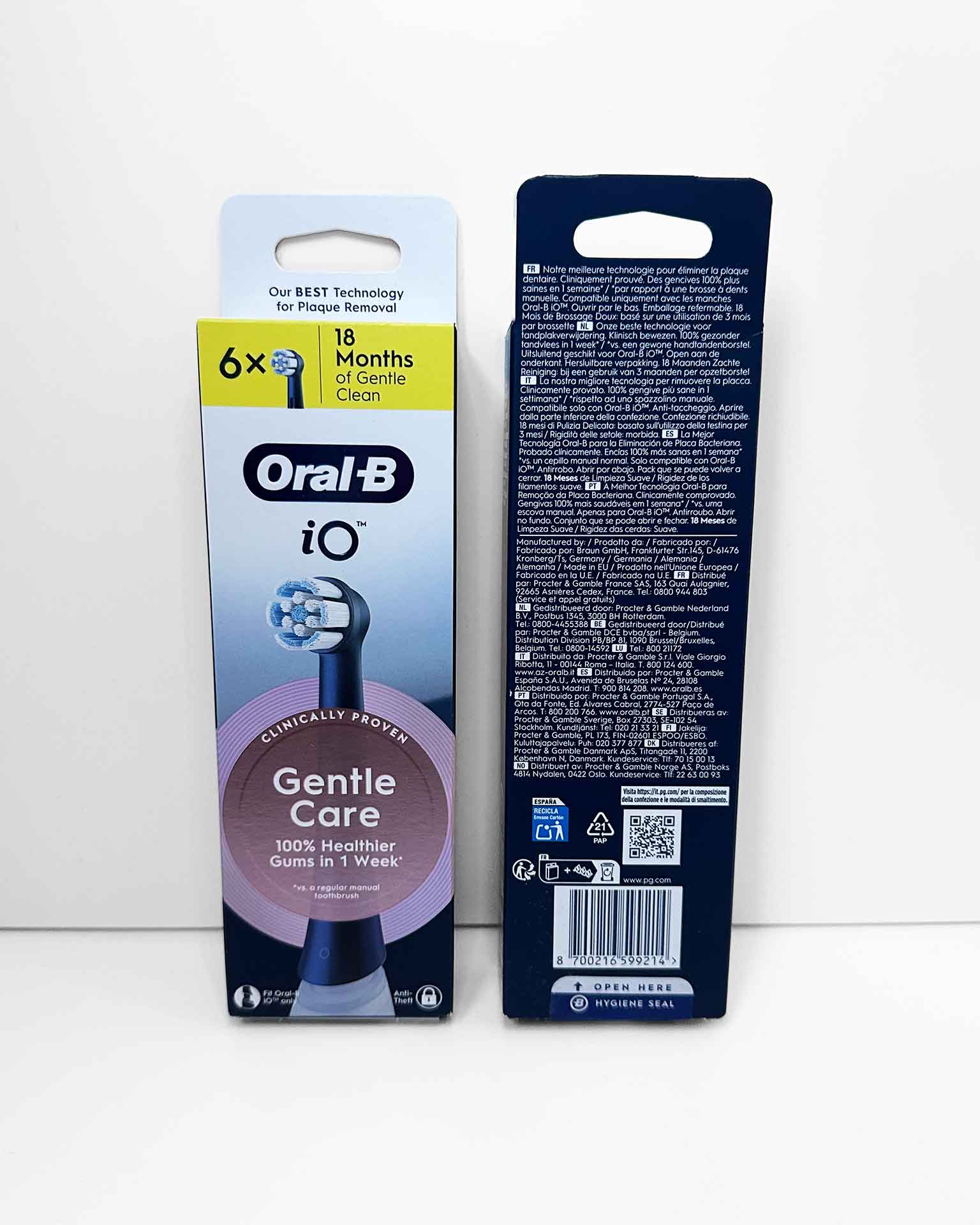 Oral-B iO Gentle Care -harjaspäät, 6 kpl (musta) - Image 2