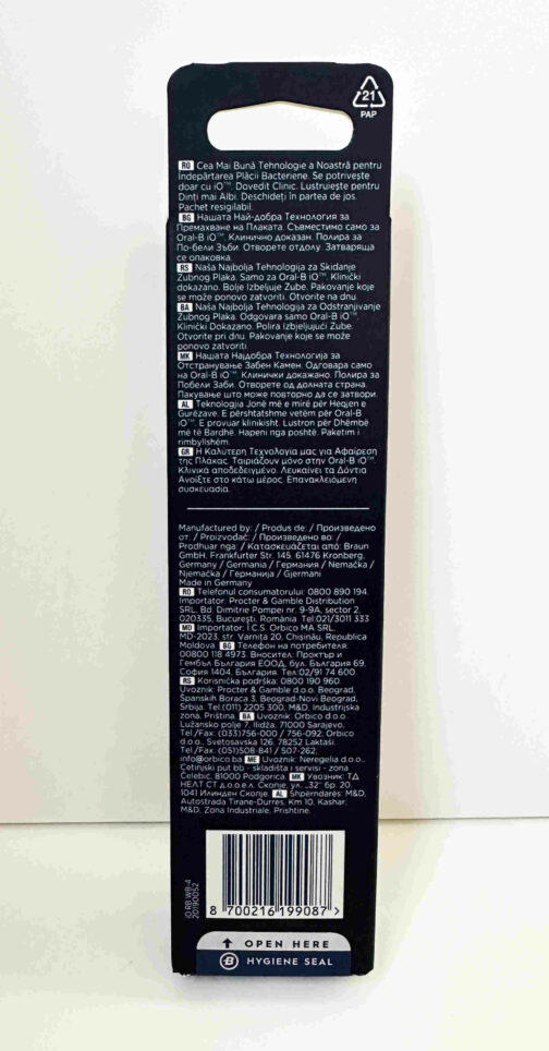 Oral-B iO Radiant White -harjaspäät, 4 kpl (musta) - Image 3