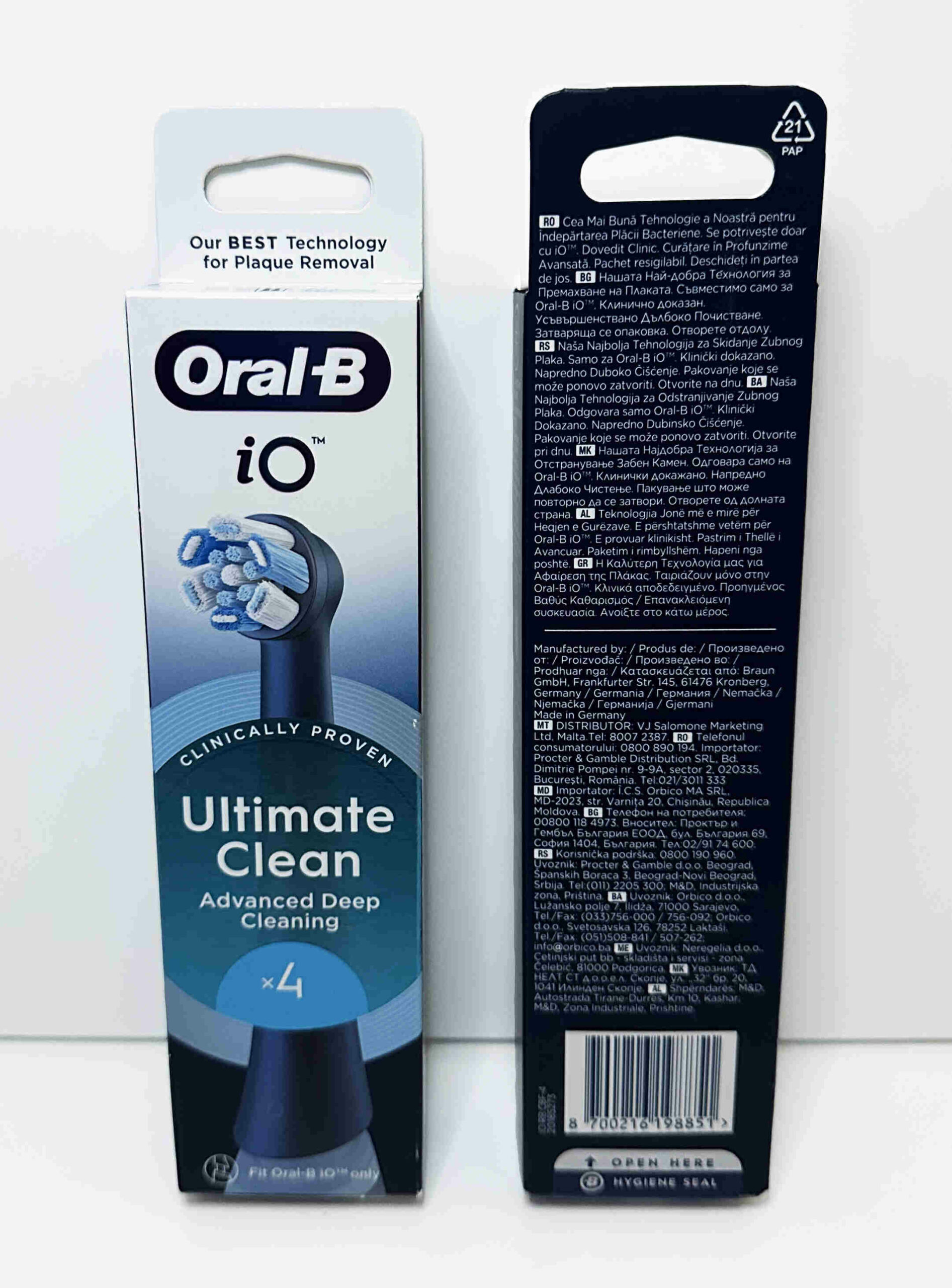 Oral-B iO Ultimate Clean -harjaspäät, 4 kpl (musta) - Image 2
