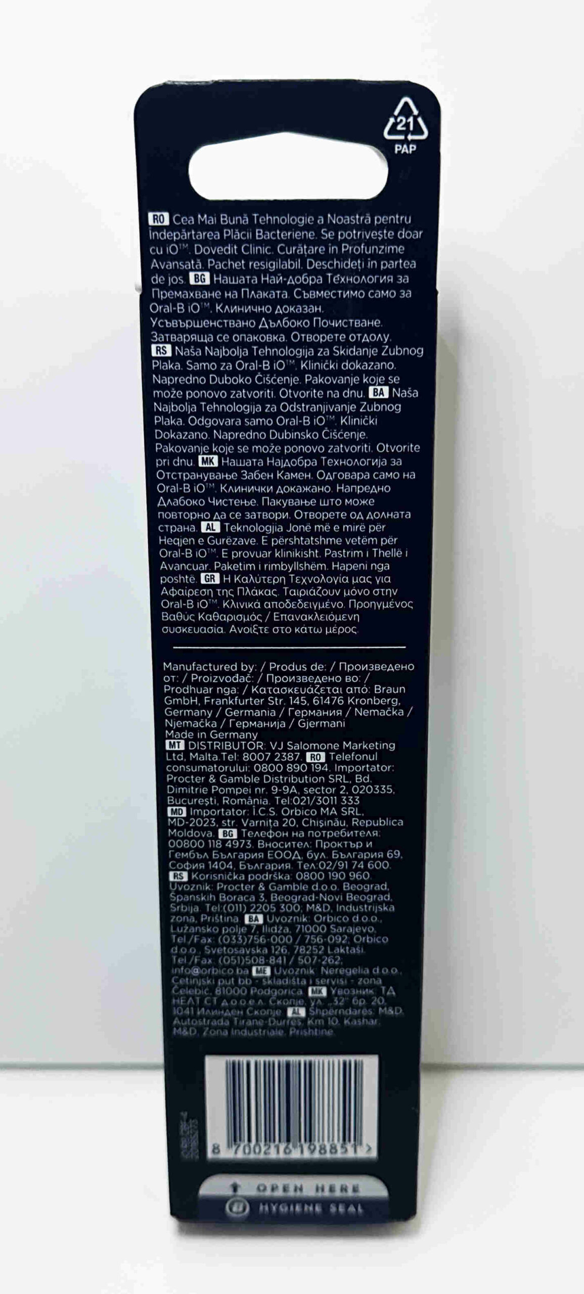 Oral-B iO Ultimate Clean -harjaspäät, 4 kpl (musta) - Image 3