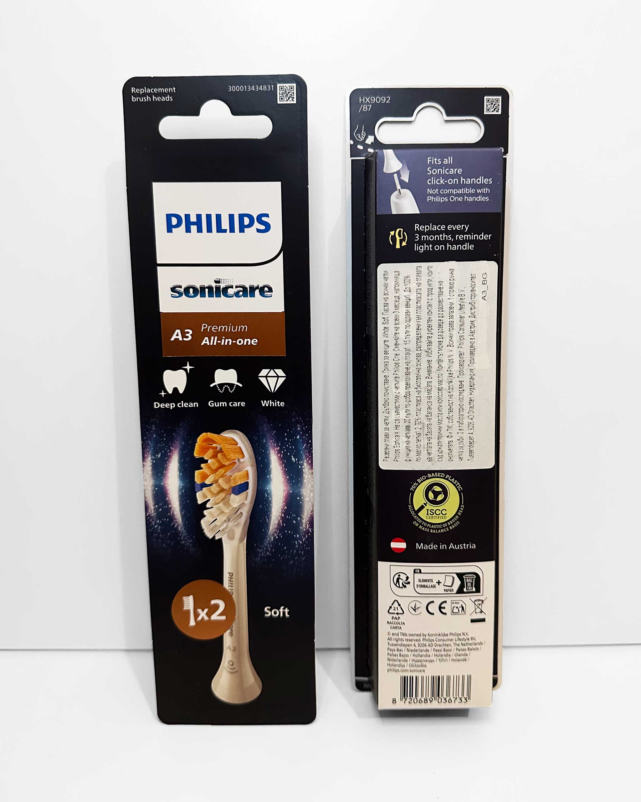 Philips Sonicare A3 -harjaspäät, 2 kpl (valkoinen) - Image 2