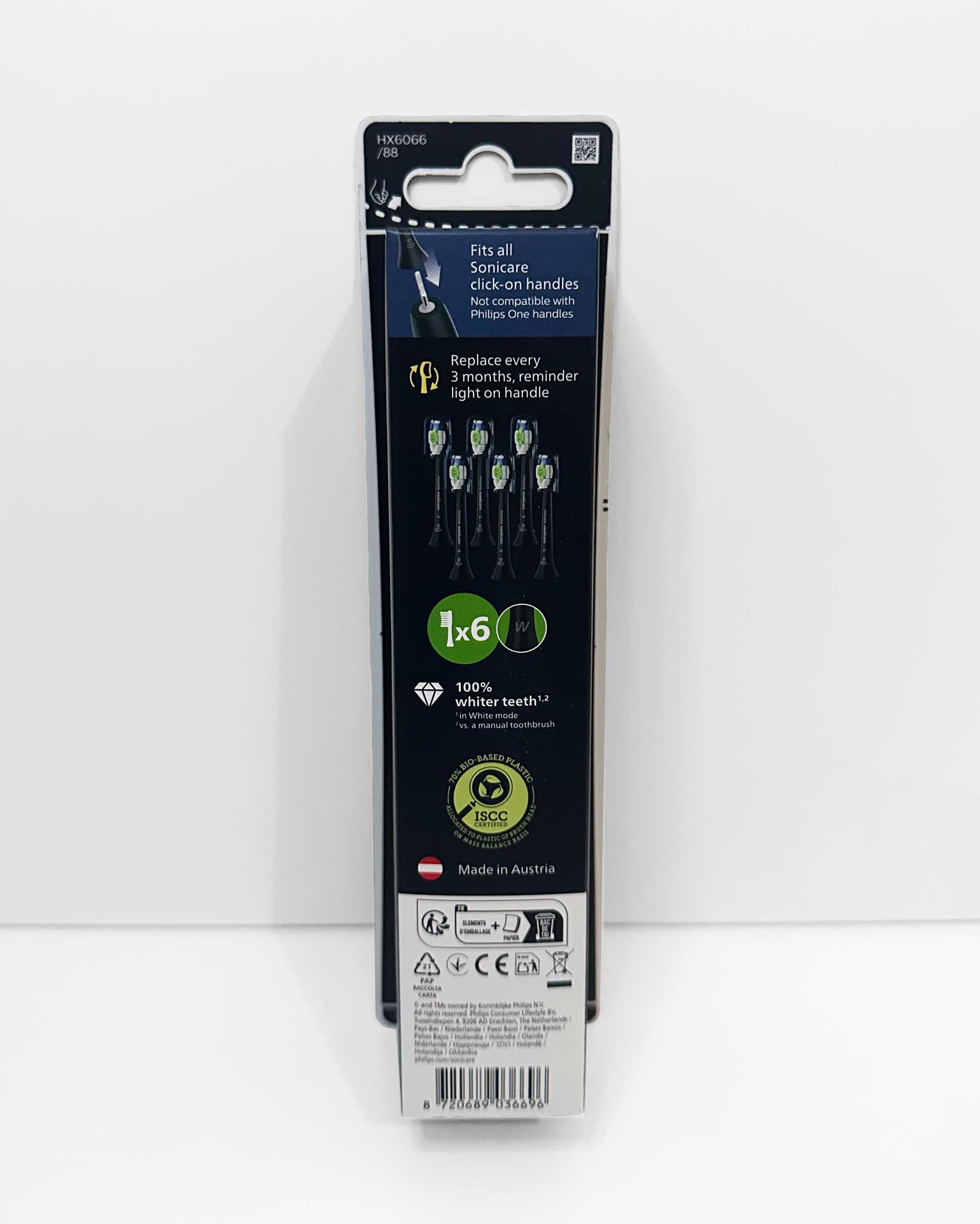 Philips Sonicare W2 -harjaspäät, 6 kpl (musta) - Image 2