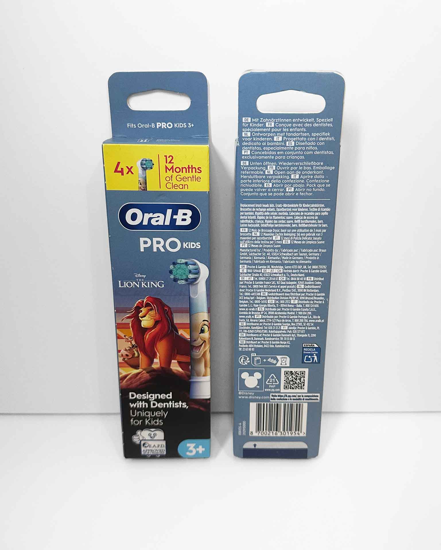 Oral-B Pro Kids 3+ -harjaspäät (Leijonakuningas), 4 kpl - Image 2