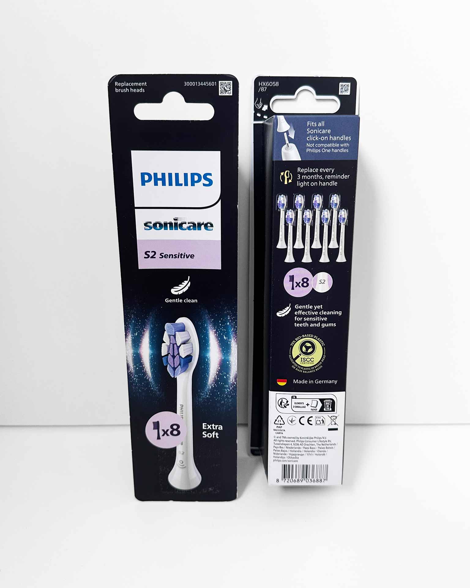 Philips Sonicare S2 Sensitive -harjaspäät, 8 kpl (valkoinen) - Image 2